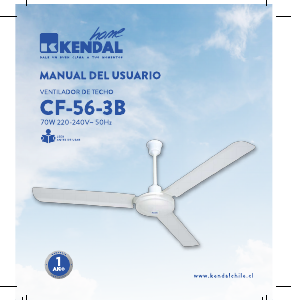 Manual de uso Kendal CF-563B Ventilador de techo