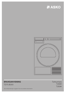 Bruksanvisning Asko T208H.W Torktumlare