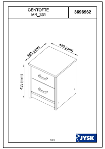 Bedienungsanleitung JYSK Gentofte Nachttisch