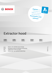 Brugsanvisning Bosch DWB64BC52 Emhætte