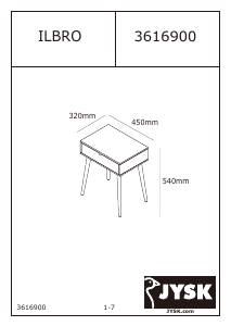 Hướng dẫn sử dụng JYSK Ilbro Bàn đầu giường