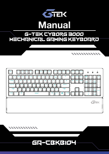 Handleiding G-Tek GA-CBKB104 Toetsenbord