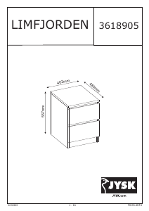 Hướng dẫn sử dụng JYSK Limfjorden Bàn đầu giường