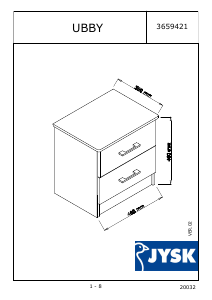 Brugsanvisning JYSK Ubby Sengebord