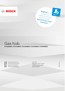 Manual de uso Bosch PCP6A5B90V Placa