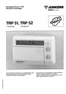 Bedienungsanleitung Junkers TRP 52 Thermostat