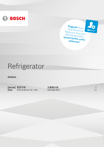 Manual Bosch KIF81HD30D Refrigerator