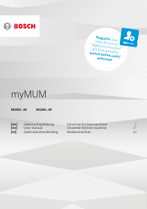 Manual Bosch MUM5TG4S myMUM Stand Mixer