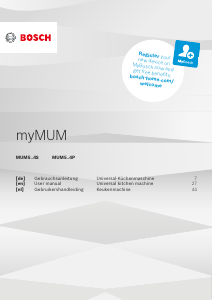 Bedienungsanleitung Bosch MUM5SA4S myMUM Standmixer