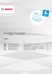 Manual Bosch KGN86AIDR Fridge-Freezer