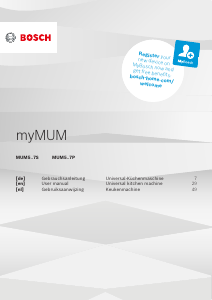 Manual Bosch MUM5LP7S myMUM Stand Mixer