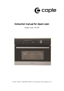 Manual Caple SO109 Oven