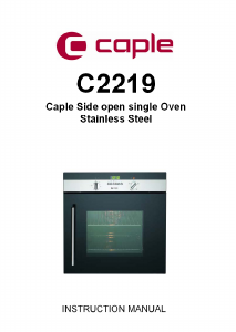 Manual Caple C2219 Oven
