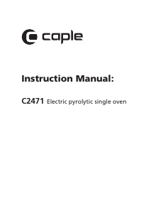 Manual Caple C2471 Oven