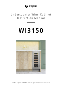 Handleiding Caple WI3150 Wijnklimaatkast