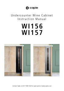 Handleiding Caple WI156 Wijnklimaatkast