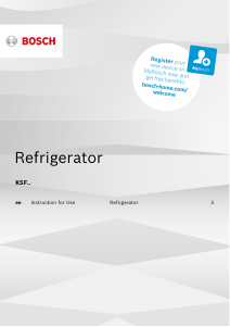 Manual Bosch KSF36PI33C Refrigerator