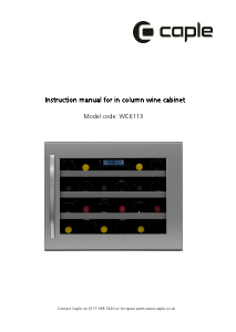 Manual Caple WC6113 Wine Cabinet