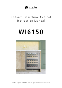 Handleiding Caple WI6150 Wijnklimaatkast