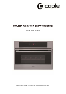 Manual Caple WC470 Cave de vinho