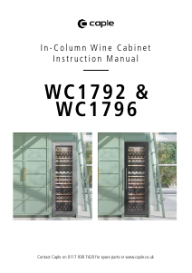 Handleiding Caple WC1796 Wijnklimaatkast