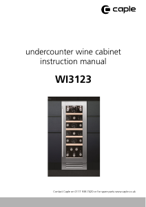 Handleiding Caple WI3123 Wijnklimaatkast