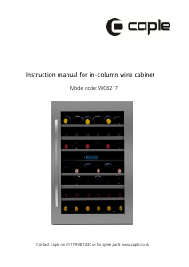 Manual Caple WC6217 Wine Cabinet