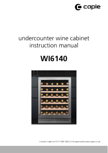 Handleiding Caple WI6140 Wijnklimaatkast