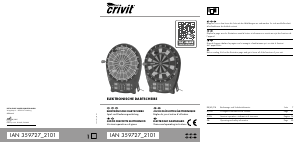 Manuale Crivit IAN 359727 Bersaglio per freccette