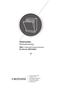 Bruksanvisning Ecotronic EDI104A2 Diskmaskin