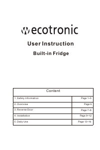 Bedienungsanleitung Ecotronic DF1-22.BI Kühlschrank