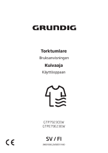 Bruksanvisning Grundig GTPE79E23EW Torktumlare