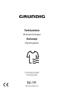 Bruksanvisning Grundig GTPE59E23CBN Torktumlare