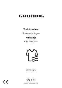 Bruksanvisning Grundig GTP 5824 CN Torktumlare