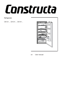 Manual Constructa CK141NSE0 Refrigerator