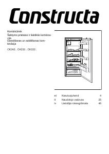 Vadovas Constructa CK222EFE0 Šaldytuvas