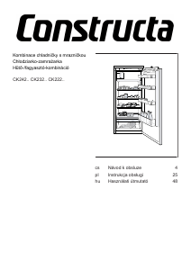 Használati útmutató Constructa CK222EFE0 Hűtőszekrény