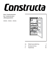 Brugsanvisning Constructa CK222EFE0 Køleskab