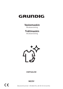 Bruksanvisning Grundig GWP 6843 W Tvättmaskin