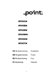 Brugsanvisning Point RF85RN Fryser