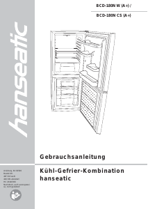 Bedienungsanleitung Hanseatic BCD-180N W Kühl-gefrierkombination