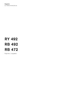 Manual de uso Gaggenau RY492301 Frigorífico combinado