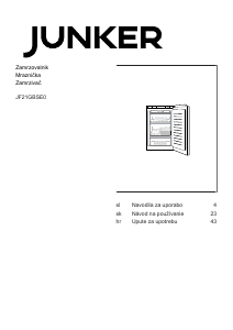 Priročnik Junker JF21GBSE0 Zamrzovalnik