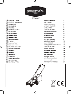Manual de uso Greenworks 2500067 Cortacésped