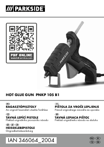 Priročnik Parkside PNKP 105 B1 Lepilna pištola