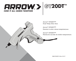 Handleiding Arrow GT20DT Lijmpistool