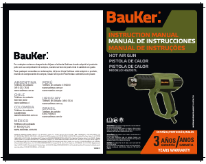 Manual de uso BauKer HG2031L Decapador por aire caliente