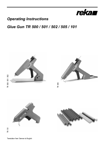 Manual Reka TR 502 Glue Gun