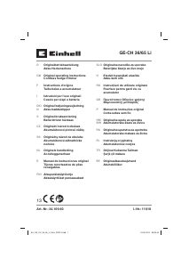 Manual Einhell GE-CH 36/65 Li Trimmer de gard viu