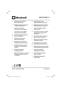 Manual Einhell GE-CH 36/61 Li Trimmer de gard viu